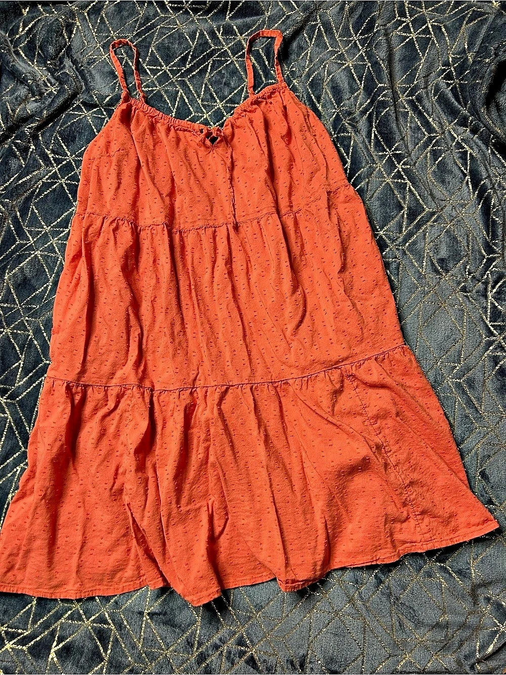 Old Navy Mini Tiered Cami Dress in Orange Size XS
